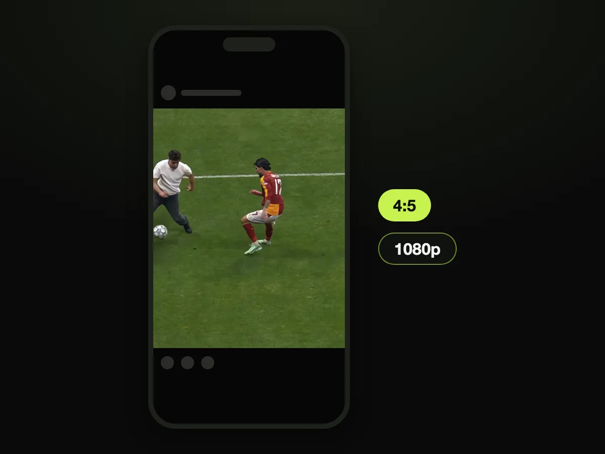 Frame from a Lamine Yamal rabona AI video made on TryViralAI, shown as a 4:5 post on a phone